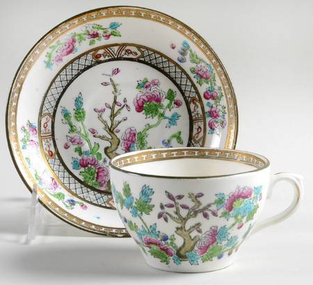 Indian Tree Flat Cup & Saucer Set
