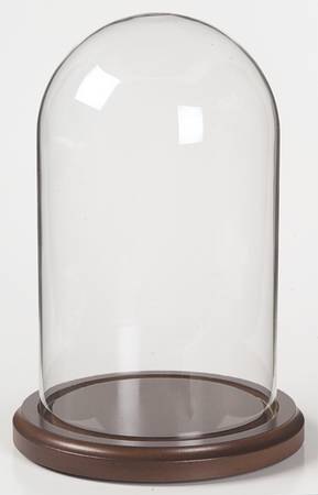 Dinnerware Storage & Cleaning Products Glass Dome With Wooden Base 4" .5" X 8"