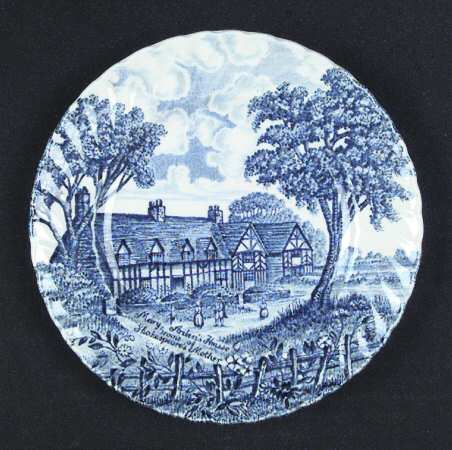 Shakespeare Country Blue Bread & Butter Plate