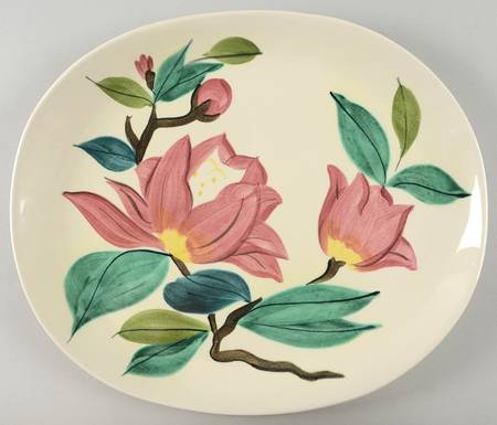 Blossom Time Green 13" Oval Serving Platter