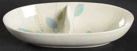 Merrileaf 11" Oval Divided Vegetable Bowl
