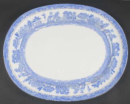 Blue Willow 15" Oval Serving Platter