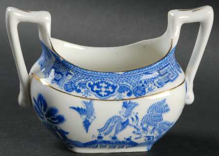 Blue Willow Open Sugar Bowl