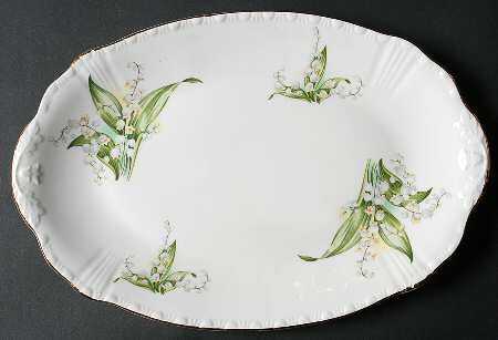 Lily of The Valley 11" Oval Serving Platter