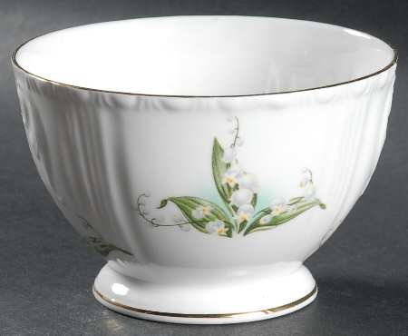 Lily of The Valley Open Sugar Bowl