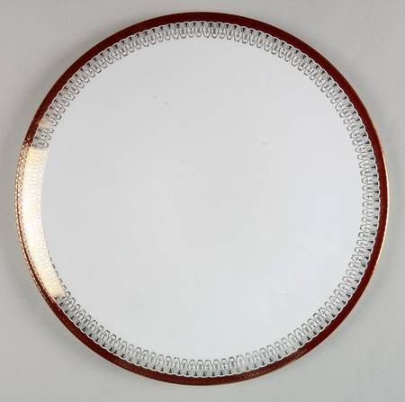 Majestic Maroon Cake Plate