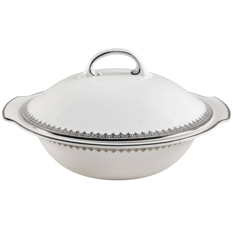 Swan Lake Round Covered Vegetable