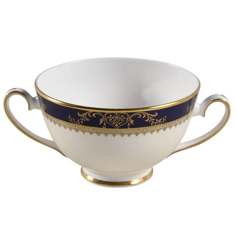 Viceroy Cobalt Footed Cream Soup Bowl