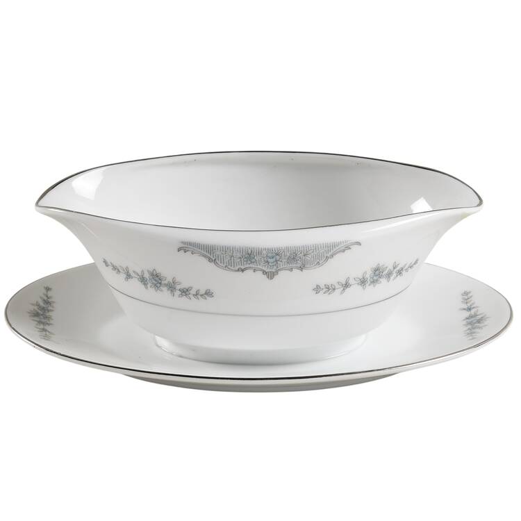 Connie Gravy Boat with Attached Underplate