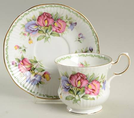 Special Flowers (No Month) Footed Cup & Saucer Set