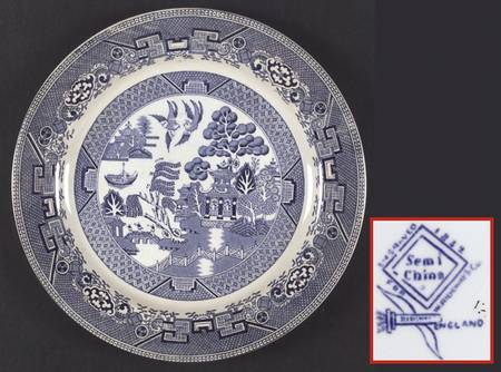 Willow Blue (Birds, Diamond Stamp) by Ridgway (Ridgways)