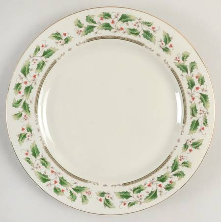 Holly Holiday Salad Plate