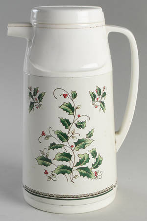 Holly Holiday Plastic Thermos/Carafe & Lid