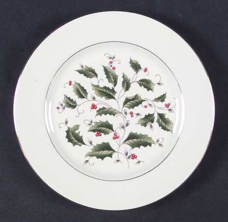 Holly Holiday Accent Salad Plate