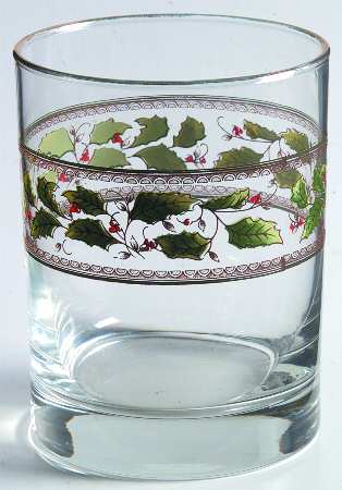 Holly Holiday 12 Oz Glassware Double Old Fashioned