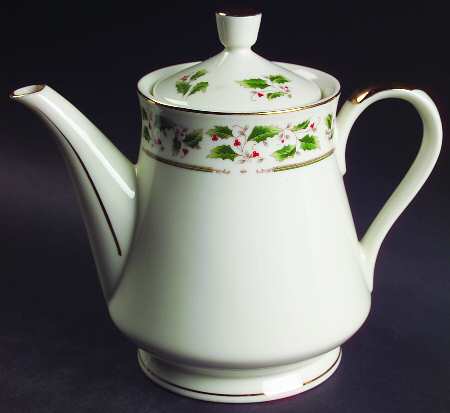 Holly Holiday Teapot & Lid