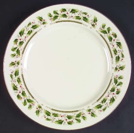 Holly Holiday 12" Chop Plate (Round Platter)