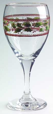 Holly Holiday 10 Oz Glassware Goblet