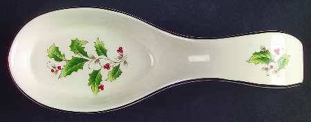 Holly Holiday Spoon Rest/Holder (Holds 1 Spoon)