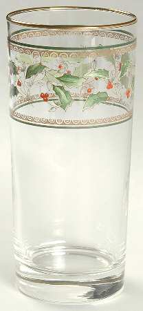 Holly Holiday 14 Oz Glassware Tumbler