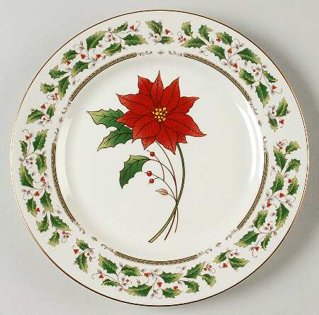 Holly Holiday Accent Salad Plate