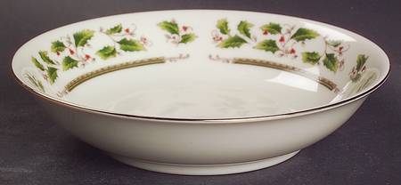 Holly Holiday Fruit/Dessert (Sauce) Bowl