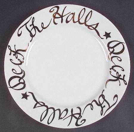 Deck the Halls (No Fruit) Salad Plate by Rosanna