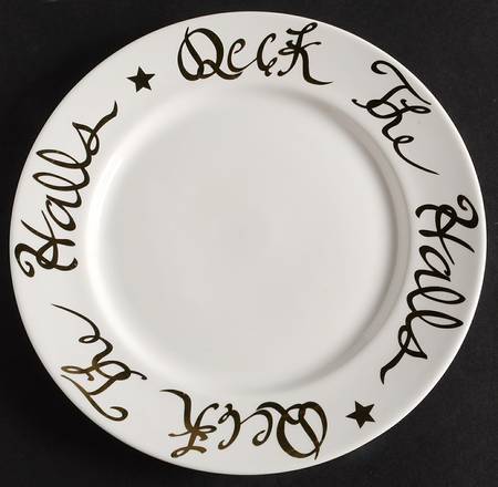 Deck the Halls (No Fruit) Salad Plate by Rosanna