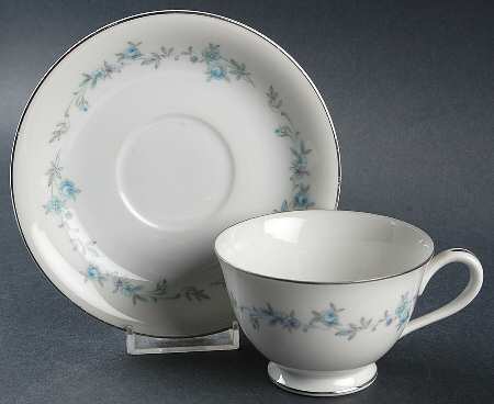 Olga Footed Cup & Saucer Set by Rose (Japan)