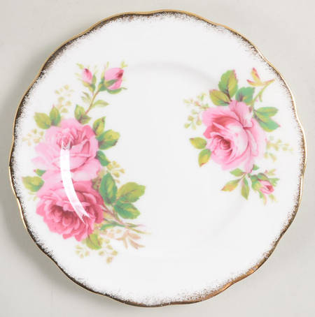 American Beauty (White Background) Bread & Butter Plate