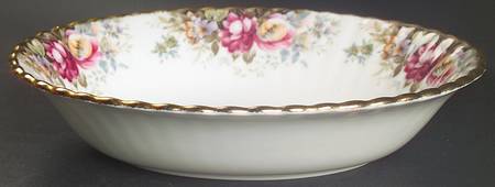 Autumn Roses 9" Oval Vegetable Bowl
