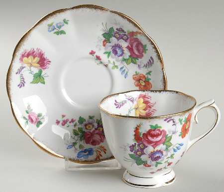 Barbara Ann Footed Cup & Saucer Set