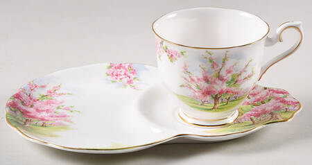 Blossom Time Dessert Plate & Cup Set
