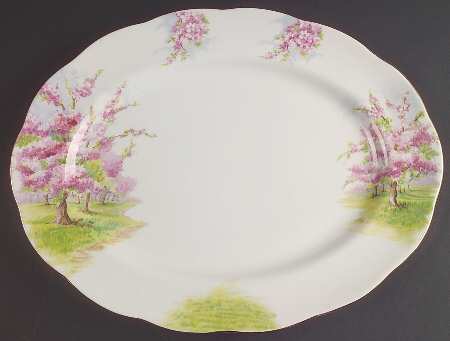 Blossom Time 15" Oval Serving Platter