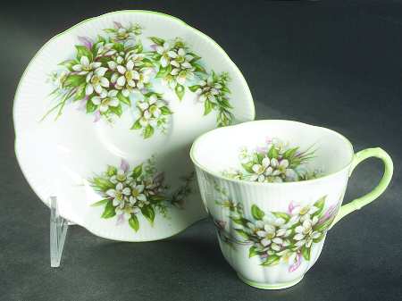 Blossom Time Series Flat Demitasse Cup & Saucer Set