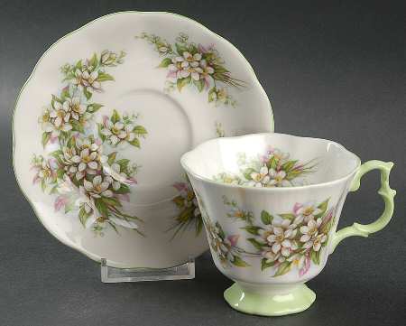 Blossom Time Series Footed Cup & Saucer Set