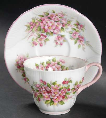 Blossom Time Series Flat Cup & Saucer Set