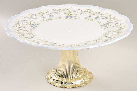 Caroline Cake Stand with 4"-5" Metal Pedestal  Hc