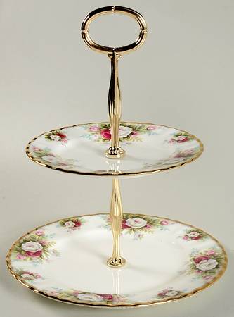 Celebration 2-Tiered Serving Tray (Salad & Bread/Butter Plate)