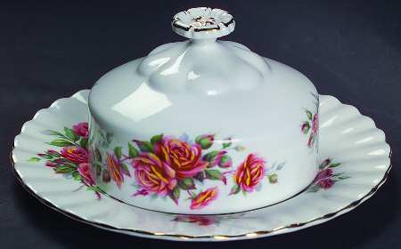 Centennial Rose Round Covered Butter