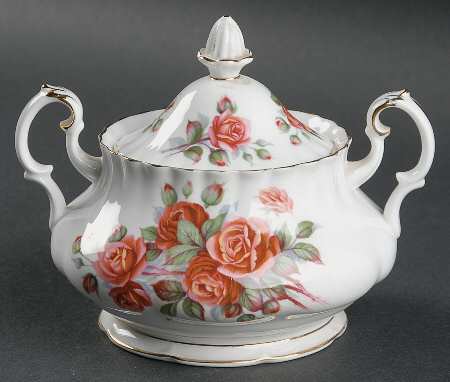 Centennial Rose Sugar Bowl & Lid