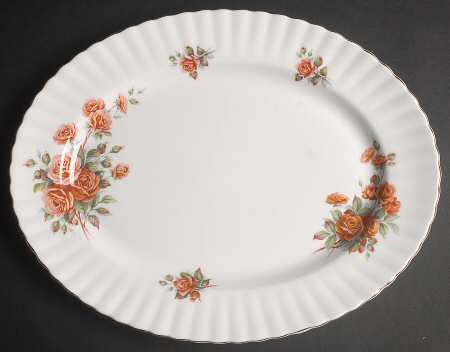 Centennial Rose 13" Oval Serving Platter