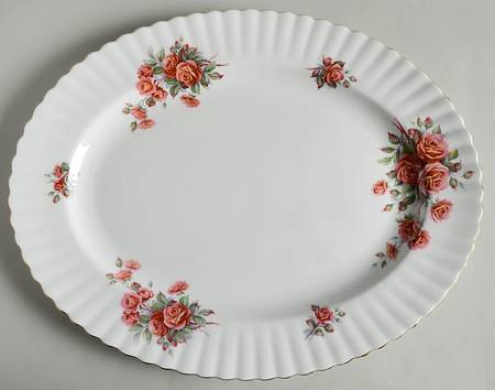 Centennial Rose 15" Oval Serving Platter