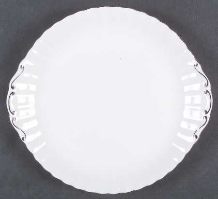 Chantilly Platinum Handled Cake Plate by Royal Albert