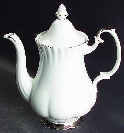 Chantilly Platinum Coffee Pot & Lid by Royal Albert