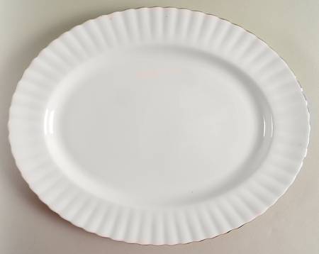 Chantilly Platinum 12" Oval Serving Platter by Royal Albert