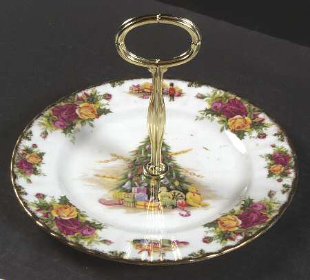 Christmas Magic Round Serving Plate with Handle (SP)