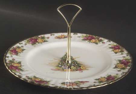 Christmas Magic Round Serving Plate with Handle (DP)