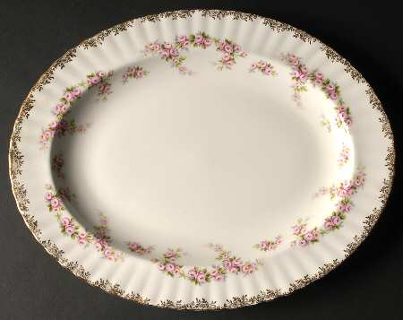 Dimity Rose 13" Oval Serving Platter