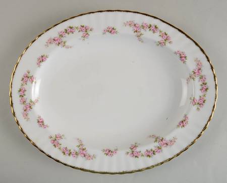 Dimity Rose 13" Oval Serving Platter